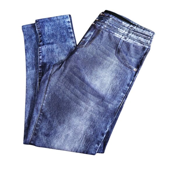 New Blue Jean Stretchy Jeggings – Size XL, High Rise & Comfy Fit - Picture 1 of 7